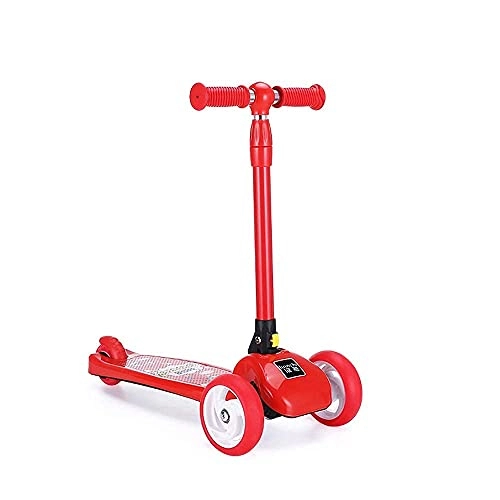 Scooter : EURYTKS stunt scooter, T-Height Height Adjustable Children's Scooter 2 Years Old 3 Years Old 6 Years Old Flash Baby Scooter Child Men and Women Wide Wheel Folding Scooter Non-Slip Wearable