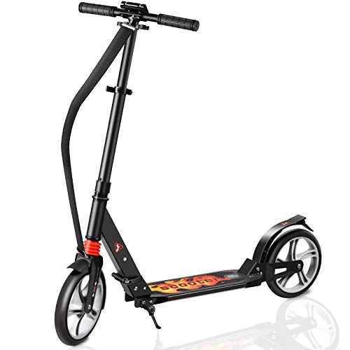 Scooter : Fast 88 City Roller Scooter Klappbar & Höhenverstellbar Roller Kinder | Big Wheel Scooter Cityroller mit Doppelfederung und Tragegurt, Tretroller für Kinder