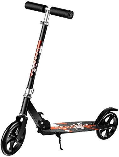 Scooter : FQCD Kick Scooters, Outdoor Recreation, Stunt Scooters, Scooters Equipment, Sport Scooters, City Scooters, Birthday Gifts for Kids 8 Years Old and Up | Support 220 lbs, Colour:Black (Color : Black)
