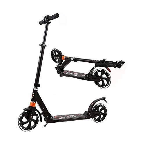Scooter : FQCD Kick Scooters, Outdoor Recreation, Stunt Scooters, Scooters Equipment, Sport Scooters, City Scooters, Durable Extra Wide Deck Push Scooter for Age 8 Up Kids Support 100kg(220lbs), Black