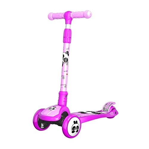 Scooter : FUJGYLGL 3 Wheel Scooter Scooters Spiral Folding Kick Scooter Height Adjustment Suitable for 2-8 Year Old Child (Color : A)