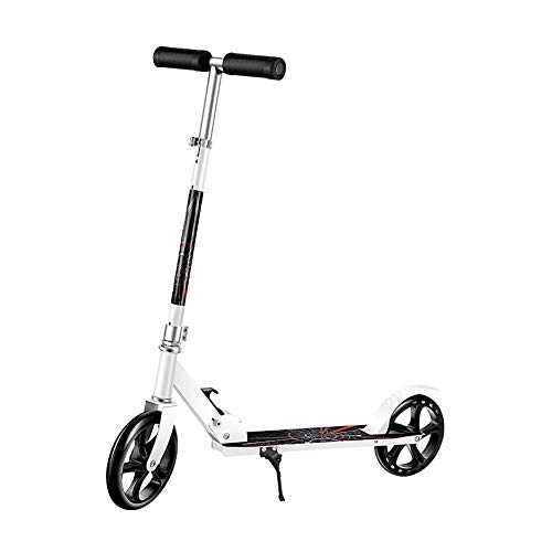 Scooter : GAOTTINGSD Scooters for Kids Scooters for Adults Folding Kick Scooter For Adult Teens Adjustable With Big Wheels, Road Work School, Men Women Boys Girls (Color : White)