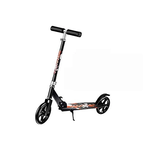 Scooter : GAOTTINGSD Scooters for Kids Scooters for Adults Folding Scooter Scooter With Two Wheels, Height Adjustable Aluminum, Scooter For Kids, Teens And Adults, Adjustable Height 75~105cm (Color : A)