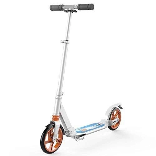 Scooter : GAOTTINGSD Scooters for Kids Scooters for Adults Outdoor Riding Portable Scooter-Folding Kick Scooter for Adult Teen, Big Wheels Glider with Dual Suspension, Adjustable Height, 220Lbs Capacity, White