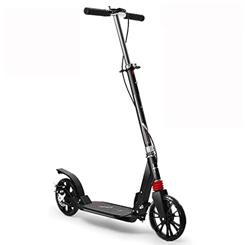 Scooter : gaoxiao Scooters for Adults, Kick Scooter with Adjustable Height Dual Suspension and Shoulder Strap 7.8 Inches Big Wheels Scooter Smooth Ride Commuter Scooter Best Gift for Kids Age 10 Up