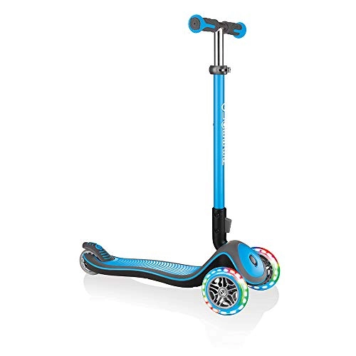 Scooter : Globber Elite Deluxe With Lights 444-401 Sky Blue