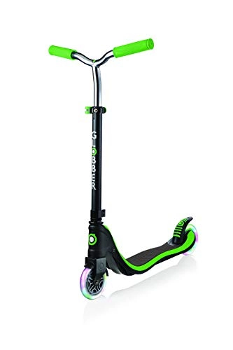 Scooter : Globber Flow 125 [My Too Fix Up] Scooter - Kids Scooter - Black / Neon Green- Globber