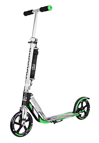 Scooter : HUDORA 14708 BigWheel 205-Das Original mit RX Pro Technologie-Tret-Roller klappbar-City-Scooter, grün / schwarz