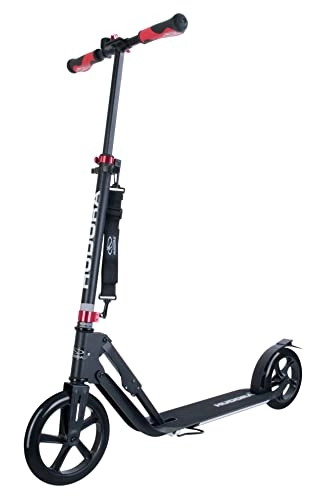 Scooter : Hudora 230 Adults Scooters Foldable Adjustable Kick Scooter Aluminum Outdoor use (Black)