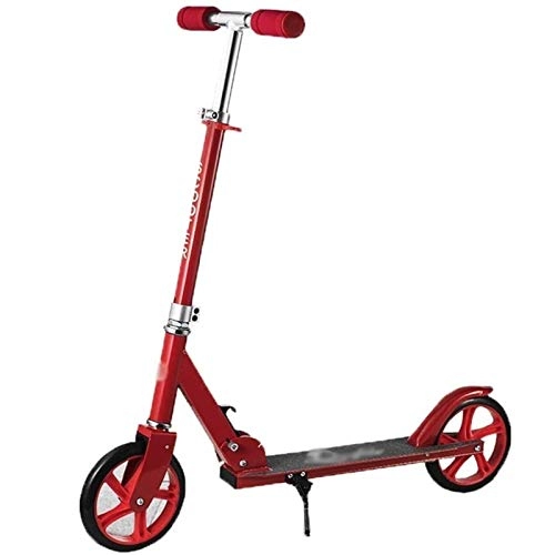 Scooter : HUIXINLIANG Adult Folding Kick Scooter- 2 Big PU Wheels, Adjustable Height, Two-wheeled