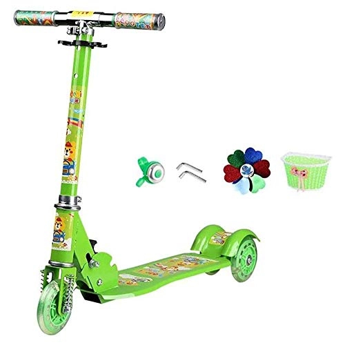 Scooter : HUIXINLIANG Kids' Scooters Outdoor Sports Scooter Kick, Folding Kids for 2-8 Year Old Toddler, height Adjustable Shock Absorbing Wheel Kick for 50Kg Max Load
