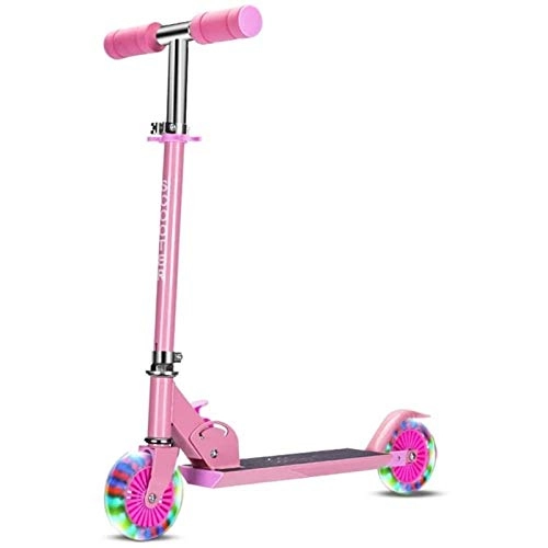Scooter : HUIXINLIANG Scooter for Kids with LED Light Up Wheels, Adjustable Height Kick Scooters, Lightweight Folding Kids Scooter, 110lb Weight Capacity