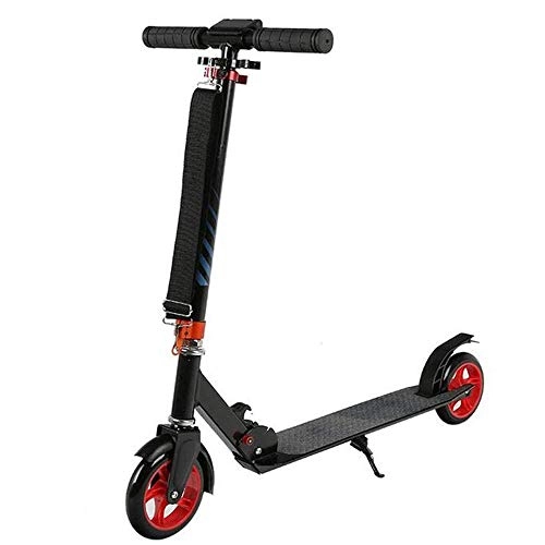 Scooter : HUIXINLIANG Scooter for Teens and Adults – 2 Wheel Scooter with Foldable, Durable Welded Aluminum Construction, Rear Foot Brake, Kick Scooter for Ages 12+ (Color : Red)