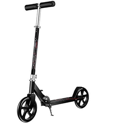 Scooter : HUYYA Kick Scooter for Adult, Folding Height Adjustable Freestyle Kick Scooter, Portable, Max Load 150kg / 330lbs Multiple Colors, black