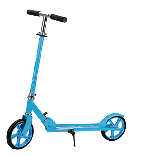 Scooter : HUYYA Scooter for Adult, Folding Height Adjustable Freestyle Kick Scooter, Portable, Max Load 150kg / 330lbs Multiple Colors, blue