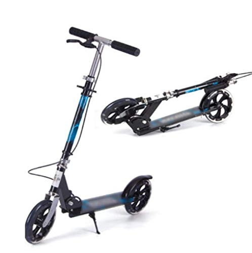 Scooter : HUYYA Youth / Adult Scooter for Outdoor use, Folding and Adjustable Height Kick Scooter, with Bike-Style Grips and Brake, Lightweight and Portable, Max Load 100kg / 220lb, black
