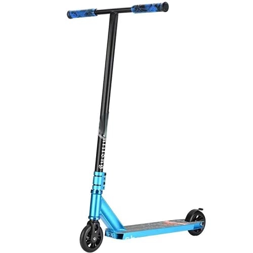 Scooter : JUDIG Adult Two-wheeled Street Car Professional Extreme Scooter, Competitive Stunt Car Combination Rod (detachable) (Blue)