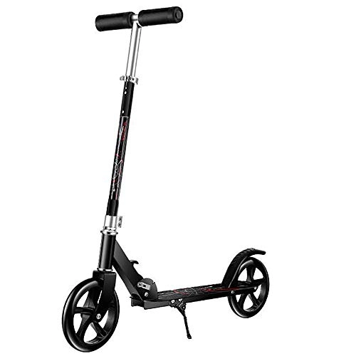 Scooter : JW-YZWJ Adult Scooter, Wear-Resistant Pu Wheel Foldable Urban Campus Commuting Traffic Scooter, Durable, Black