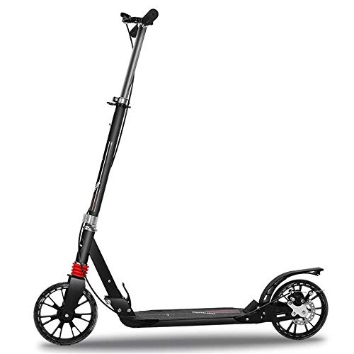 Scooter : Kick Scooter Adult Big 230mm Wheel Scooter, Adult Kick Scooter with Foot Brake+ Hand Brake Disc Brake +Foldable Handle -Instant Fold to Carry Out Max Load 150kg