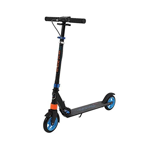 Scooter : Kick Scooter for Adults and Teens, with Shock Absorbers, Handbrake, 2 Wheel Scooter with Adjustable T-Bar, PU Non-Slip Gliding Wheels Lightweight, 265 lbs Max Load.