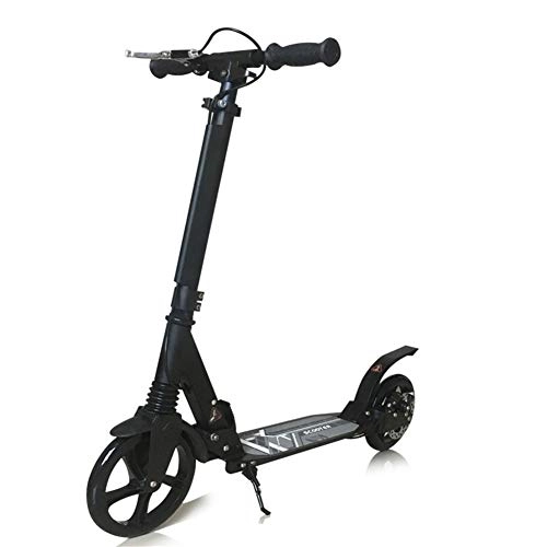 Scooter : Leetianqi Adjustable Kick Scooter For Adults Teens, 2 Big Wheels With Aluminum Alloy Commuter Scooter Foldable Scooter With Dual Suspension / Rear Fender Brake, For Kids 8 Years And Up
