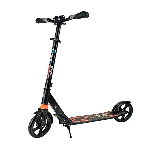 Scooter : Leetianqi Adult Commuting Kick Scooter Foldable Lightweight With 2 Big PU Wheels