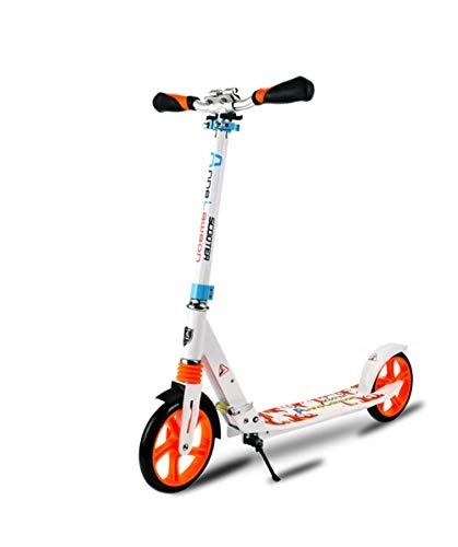 Scooter : Leetianqi Adult Commuting Kick Scooter Foldable Lightweight, With 2 Big PU Wheels