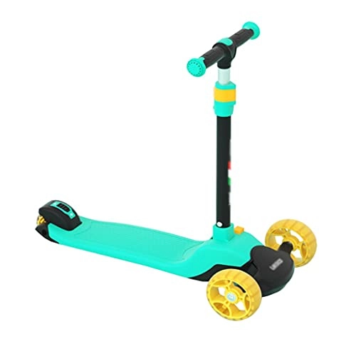 Scooter : LICHUAN Scooter Glide Scooter with Extra Wide LED PU Light-Up Wheels and 4 Adjustable Heights for Children From 3-12 Years Old Kick Scooter