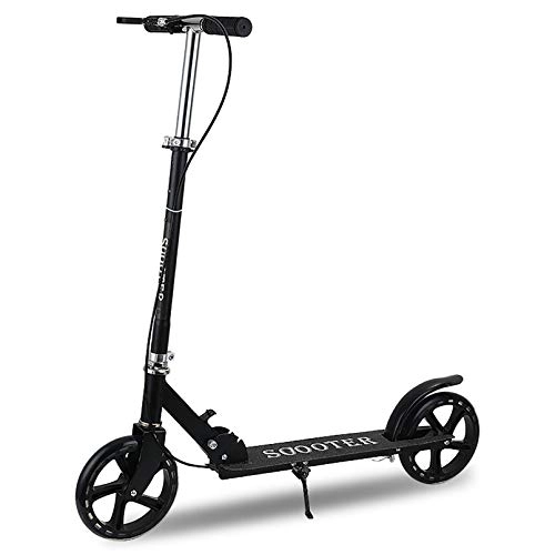 Scooter : LIYANJJ Folding Kick Scooter Dual Brake for Adults – Boys and Girls Freestyle Scooter with Big Wheels, 1-Kick Open Mechanism, Anti-Slip Rubber Deck– Adjusts to 4 Heights
