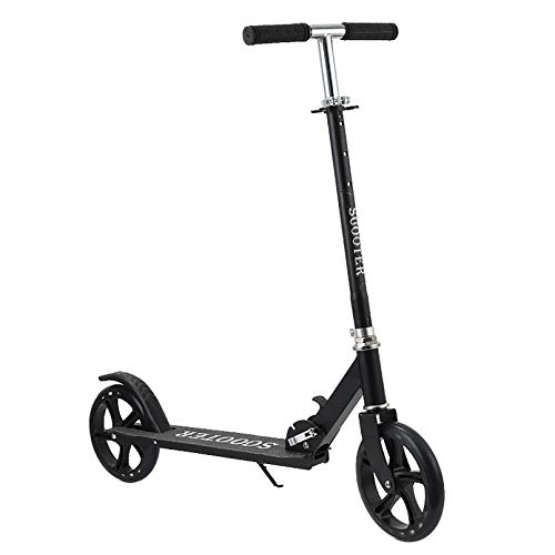 Scooter : LIYANJJ Scooters, 2 Wheels Kick Scooter Folding Freestyle Scooter Unisex 3 Levels Adjustable Height Commuting Scooter Max Weight Load 50 kg for Adults