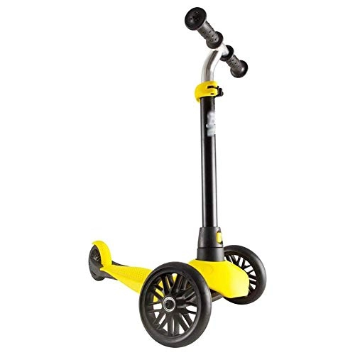 Scooter : LMK Scooter, Outdoor Sports Scooter, Boy and Girls, Adjustable with Wide Pedal Rear Brake, 20 Kg Capacity, Lightweight Easy Assembled Board Adult Student Toy Balance Car Mini, Red, Yellow