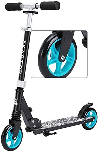 Scooter : lqgpsx Foldable Kick Scooter for Adult Youth Kids, Adjustable Portable Lightweight Scooter with Big Wheels, Birthday Gifts for 8 Years Old and Up