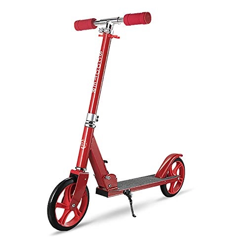 Scooter : LYC Kick Scooter For Adult Teens Foldable And Adjustable With Big Wheels, Road Work School (Color : Red)