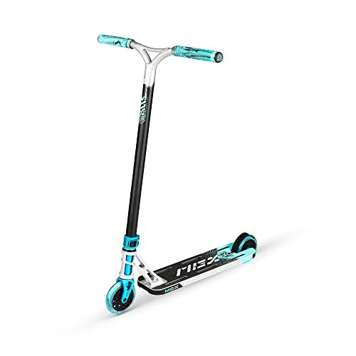Scooter : MADD MGP Gear MGX style Stunt Scooter Extreme Kick Scooter Stunt Scooter (Silver / Turquoise)