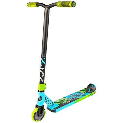 Scooter : MGP Action Sports – Kick PRO V5 Scooter – Suits Boys & Girls Ages 6+ - Max Rider Weight 100kg – 3 Year Manufacturer’s Warranty – World’s #1 Pro Scooter Brand – Built to Last! (Blue / Lime)