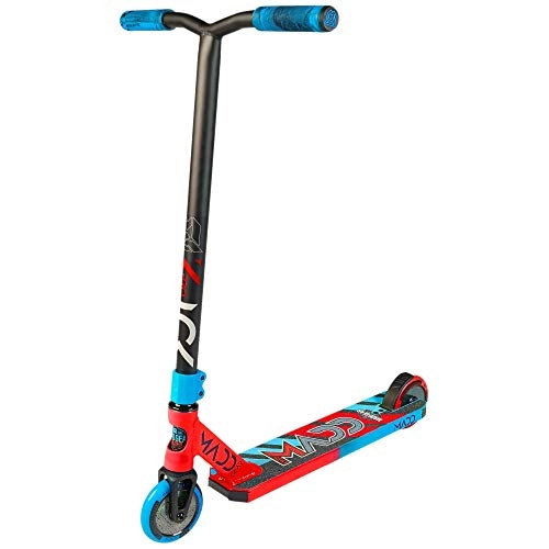 Scooter : MGP Action Sports – Kick PRO V5 Scooter – Suits Boys & Girls Ages 6+ - Max Rider Weight 100kg – 3 Year Manufacturer’s Warranty – World’s #1 Pro Scooter Brand – Built to Last! (Red / Blue)