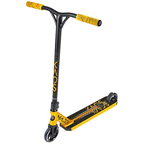 Scooter : MGP Action Sports – Madd Gear Kick KAOS V3 Scooter – Suits Boys & Girls Ages 8+ - Max Rider Weight 100kg – 3 Year Manufacturer’s Warranty – World’s #1 Pro Scooter Brand – Built to Last! (Gold / Black)