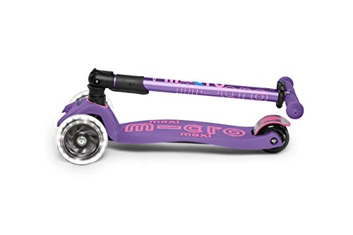 Scooter : Micro Maxi Deluxe Foldable Purple Led Scooter