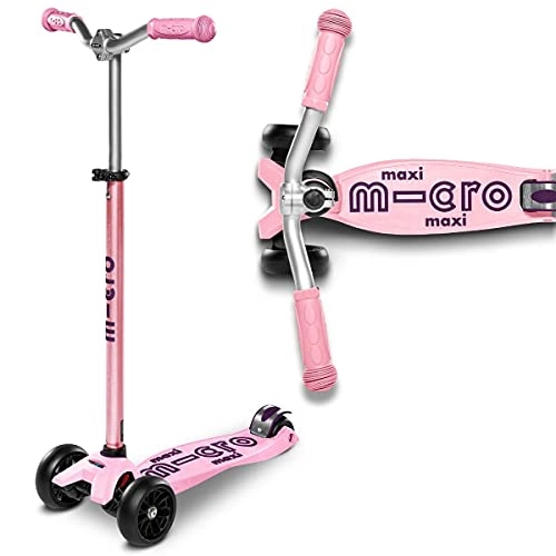 Scooter : Micro Maxi Deluxe Pro Scooter Pink Retro Chopper Style Handlebar Sporty Wide Wheeled