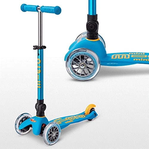 Scooter : Micro Mini Deluxe Foldable Scooter Ocean Blue Boys Girls 3 Wheeled
