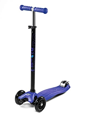 Scooter : Micro Scooter Maxi 3 Wheel Lightweight With Adjustable Handlebar For Age 5-12 - Blue
