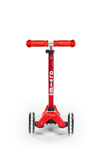 Scooter : Micro Scooter Mini Deluxe Led Tilt and Turn Lightweight Kick Childrens Kids Scooter Red