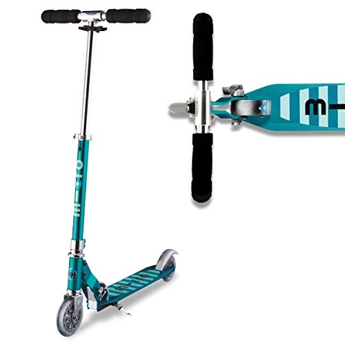 Scooter : Micro Scooter Stripe Sprite Aqua Boys Girls 2 Wheeled Aluminium 5 To 12 Years