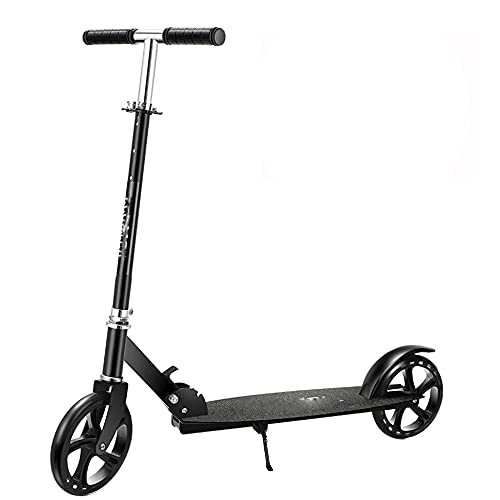Scooter : Multi-purpose Adult Scooters Two-Wheeled Scooters for Teenagers Over 8 Years Old PU Shock Wheels T-bar Scooters Dual Brakes 4-Level Height Adjustable Foldable high Load-Bearing -B / C ( Color : B )