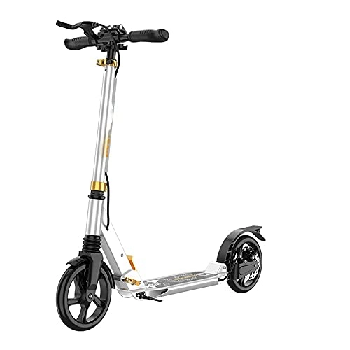 Scooter : Multi-purpose Suitable for Teenagers and Adults Scooters 3-Level Height Adjustable Thick Pedals Foldable PU Shock-Absorbing Wheels Aluminum Alloy rods Maximum Load-Bearing 150KG -B / D ( Color : C )