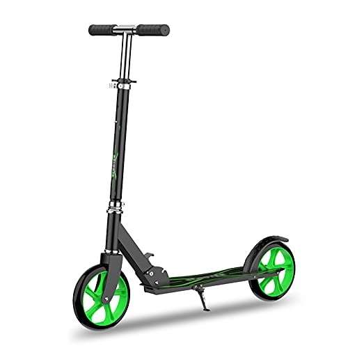 Scooter : OFFA 2-in-1 Scooters For Teens 7 Years And Up Kick Scooters Adult 300lb Portable Foldable Scooters With PU Big Wheels, Height Adjustable, Foot Brake System, Sport Scooters Luxury Gift (Color : Black)