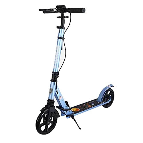 Scooter : OFFA Scooters For Kids 8 Years And Up Teens Adult Scooter, Folding Kick Scooter Freestyle Cruiser With Big Wheels Sports & Outdoors Scooters, City Campus Stunt Scooters (Color : Blue)