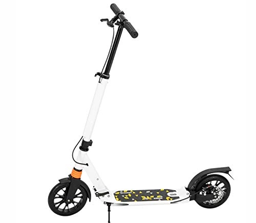 Scooter : papasbox Scooters for Kids, Foldable Kick Scooter, Shock Absorption Mechanism, Large Wheels Great Scooters for Adults and Teens