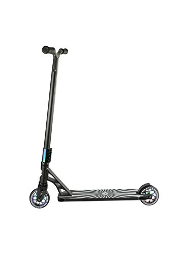 Scooter : Ridge XT300 Robust Pro Stunt Scooter with ABEC 9 Bearings - Black / Rainbow Clamp