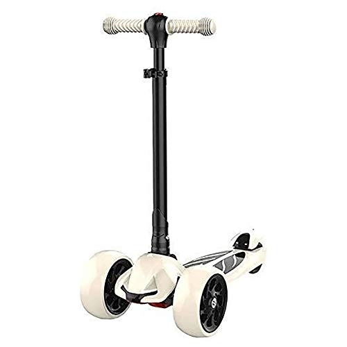 Scooter : Scooter Bars, Adult Scooter, Scooter Wheels, Kick Folding for Toddlers, Shock-Absorbing Kick with Adjustable Handlebar and Lighted Pu Wheel, 220 Lbs Capacity, Best Gift for Kids (Color : Beige)